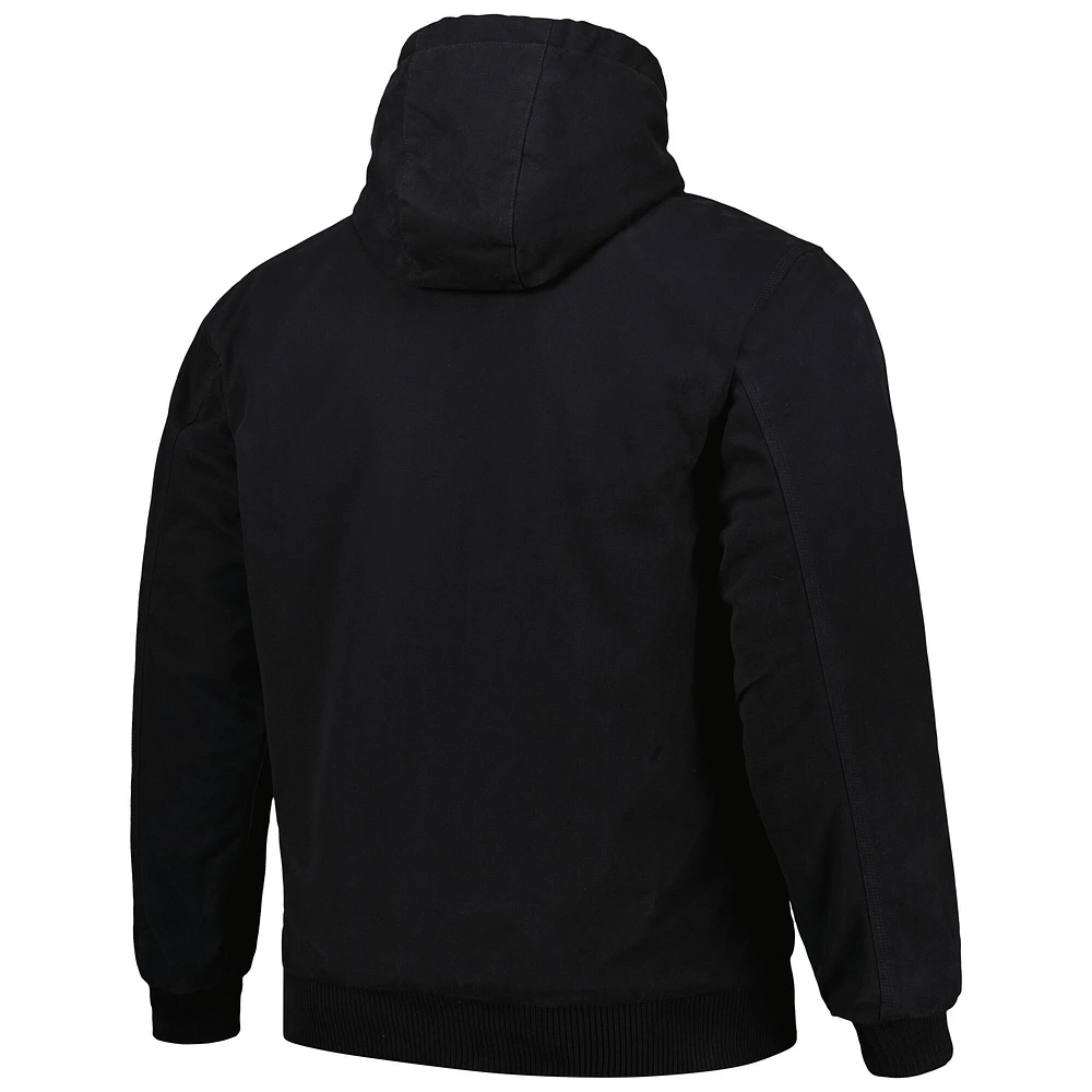 Men's Dunbrooke Black Arizona Cardinals Big & Tall Dakota Canvas Hoodie Full-Zip Jacket