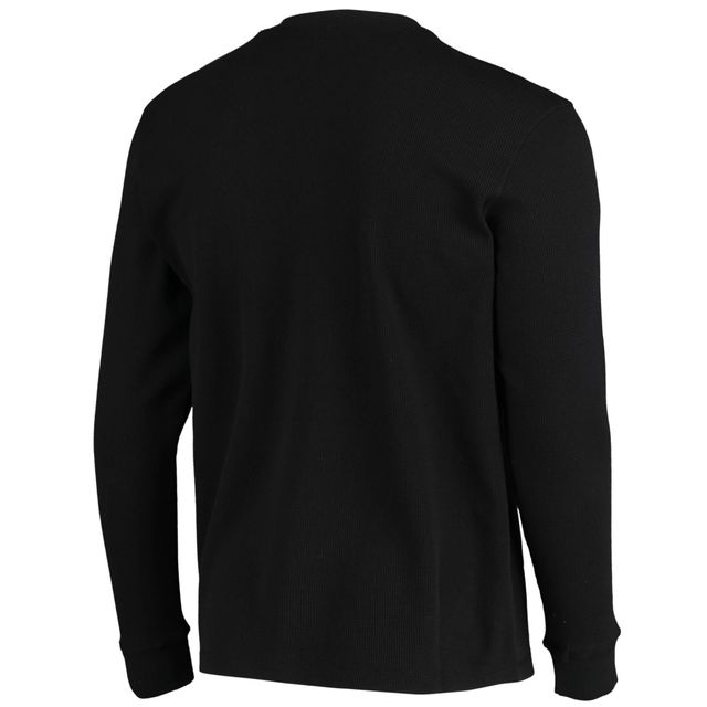 T-shirt à manches longues pour hommes Dunbrooke Arizona Cardinals Logo Maverick Thermal Henley noir