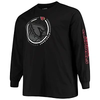 Men's Fanatics Black Arizona Cardinals Big & Tall Color Pop Long Sleeve T-Shirt