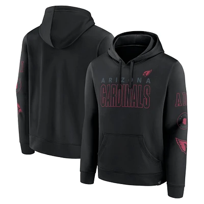 Sweat à capuche Blackout Fanatics pour homme, noir, Arizona Cardinals