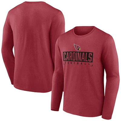 T-shirt à manches longues avec mot-symbole Fanatics Cardinal Arizona Cardinals Big & Tall pour hommes