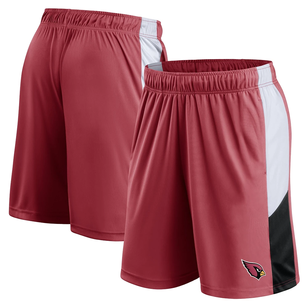Short à blocs de couleurs Prep Fanatics Cardinal Arizona Cardinals pour hommes