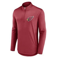 Men's Fanatics Cardinal Arizona Cardinals Quarterback Quarter-Zip Top