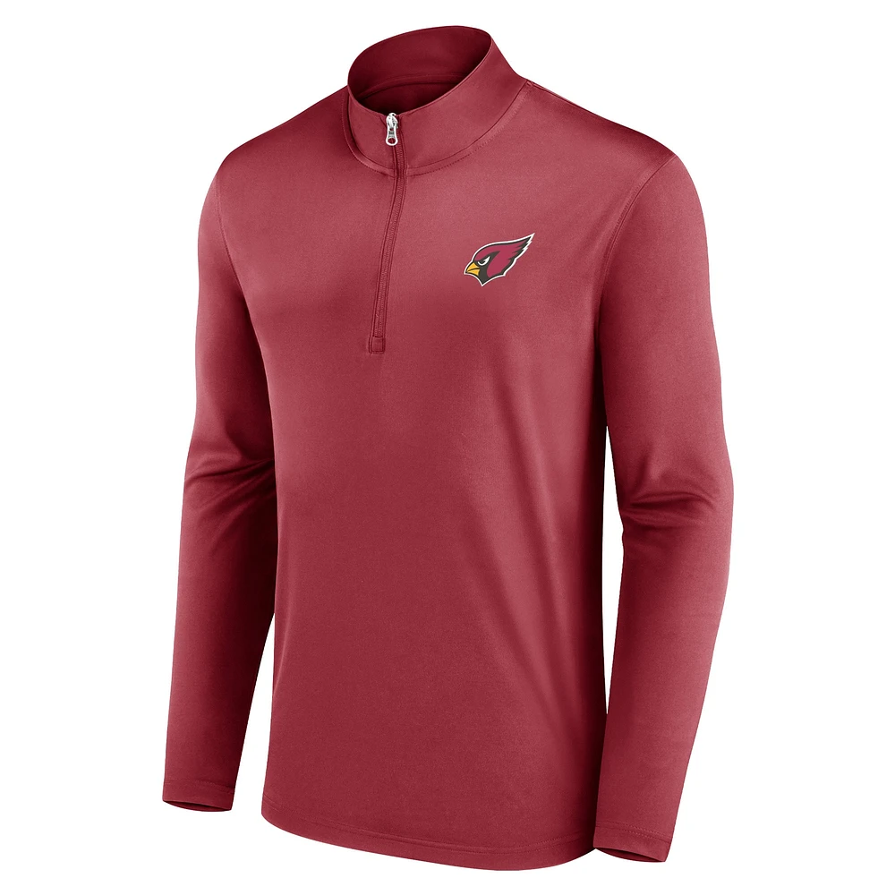 Men's Fanatics Cardinal Arizona Cardinals Underdog Quarter-Zip Jacket