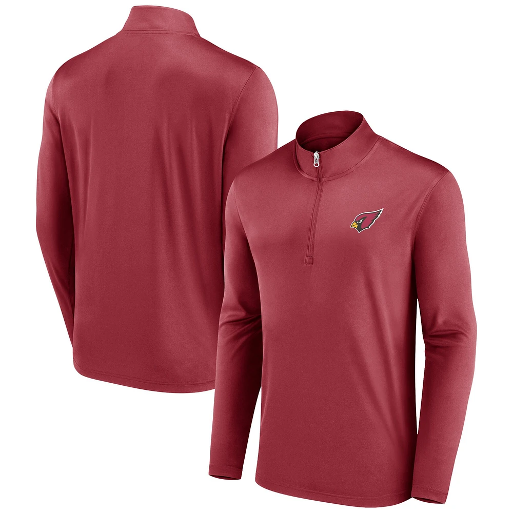 Men's Fanatics Cardinal Arizona Cardinals Underdog Quarter-Zip Jacket