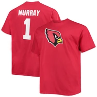 Men's Fanatics Kyler Murray Cardinal Arizona Cardinals Big & Tall Player Name Number T-Shirt