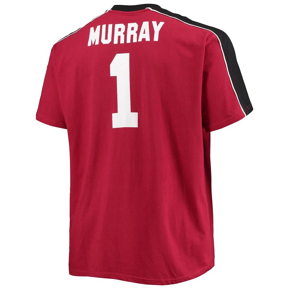 Men's Fanatics Kyler Murray Cardinal Arizona Cardinals Big & Tall Sleeve Panel Player Name Number T-Shirt