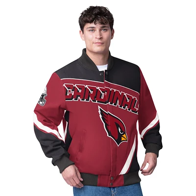 Veste à boutons-pression G-III Extreme Cardinal Arizona Cardinals Maximum Racing pour homme