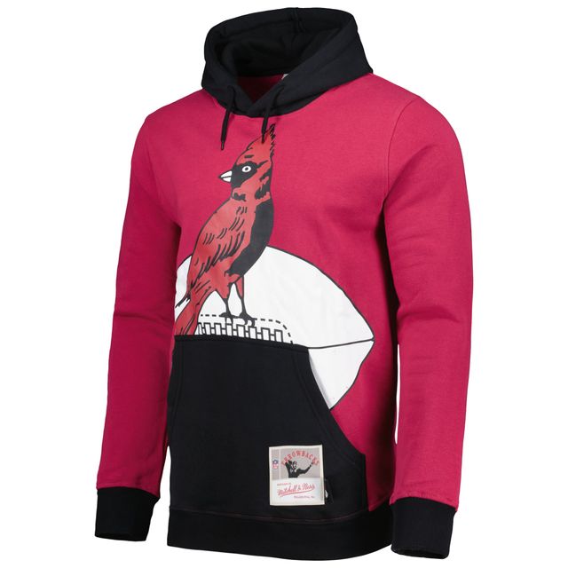 Chandail à capuchon pour homme Mitchell & Ness Cardinal Arizona Cardinals Big Face 5.0