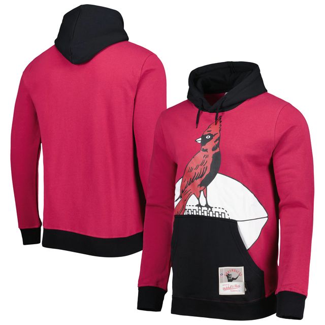 Chandail à capuchon pour homme Mitchell & Ness Cardinal Arizona Cardinals Big Face 5.0