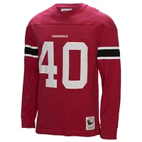 Men's Mitchell & Ness Pat Tillman Cardinal Arizona Cardinals Throwback Retired Player Name Number Long Sleeve Top