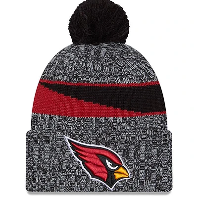 Men's New Era Black Arizona Cardinals 2023 Sideline Cuffed Knit Hat With Pom