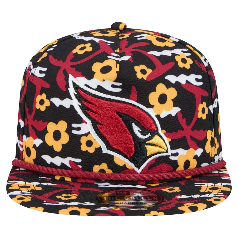 Men's New Era Black Arizona Cardinals Wakey Wakey Golfer Snapback Hat