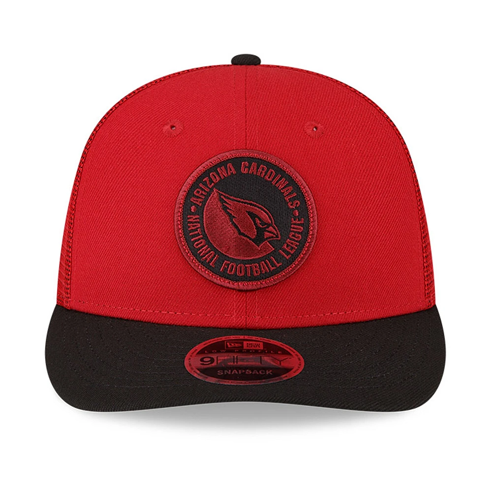 Men's New Era  Cardinal/Black Arizona Cardinals 2023 Sideline Low Profile 9FIFTY Snapback Hat