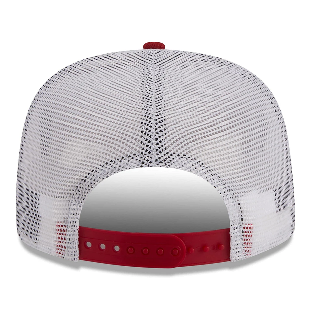 Men's New Era Cardinal/White Arizona Cardinals Original Classic Golfer Adjustable Hat
