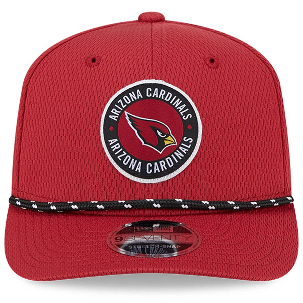 Men's New Era Cardinal Arizona Cardinals 2024 Sideline 9SEVENTY Stretch-Snap Hat