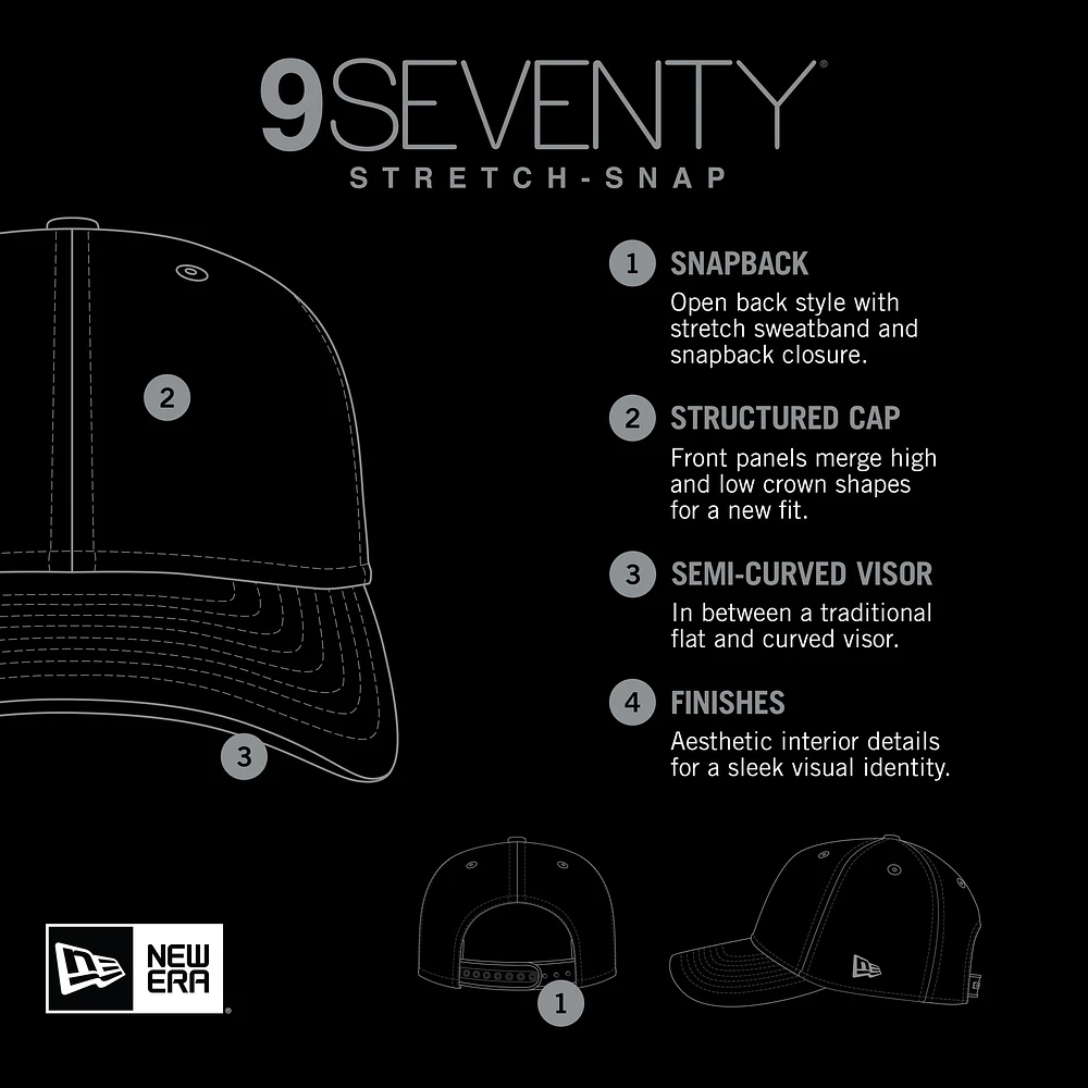 Casquette extensible à bouton-pression Cardinal Arizona Cardinals 9SEVENTY de New Era pour homme