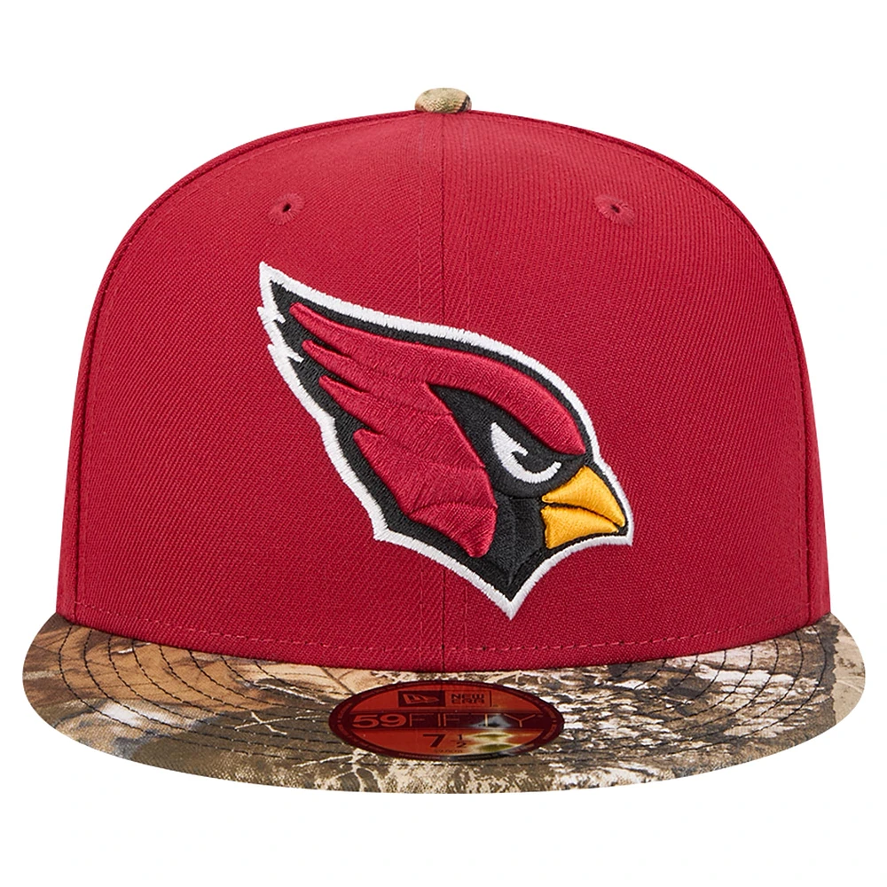 Casquette ajustée 59FIFTY bicolore à motif camouflage New Era Cardinal Arizona Cardinals pour homme