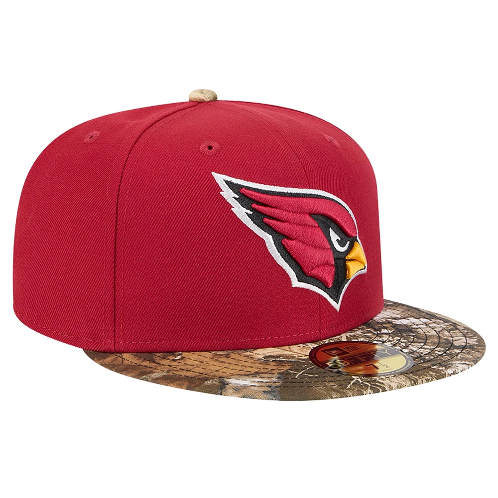 Casquette ajustée 59FIFTY bicolore à motif camouflage New Era Cardinal Arizona Cardinals pour homme