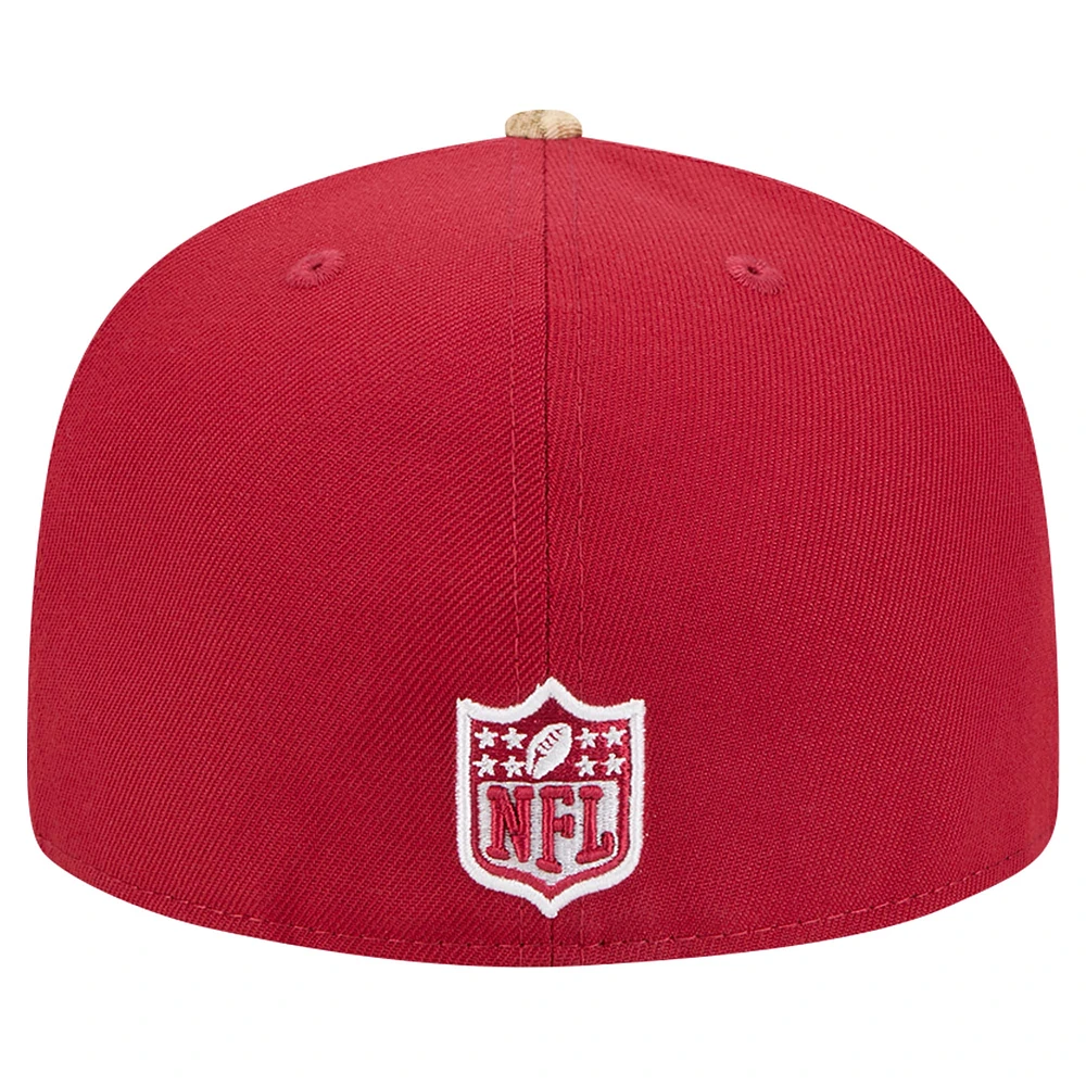 Casquette ajustée 59FIFTY bicolore à motif camouflage New Era Cardinal Arizona Cardinals pour homme