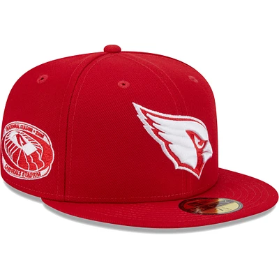 Casquette ajustée 59FIFTY pour homme New Era Scarlet Arizona Cardinals 2006 Inaugural Season Main Patch