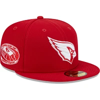 Casquette ajustée 59FIFTY pour homme New Era Scarlet Arizona Cardinals 2006 Inaugural Season Main Patch