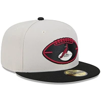 Men's New Era Stone/Black Arizona Cardinals 2024 Sideline Historic 59FIFTY Fitted Hat