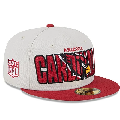 Casquette ajustée New Era Stone/Cardinal Arizona Cardinals 2023 NFL Draft On Stage 59FIFTY pour homme