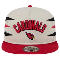 Men's New Era Stone/Cardinal Arizona Cardinals Athletic Golfer Snapback Hat