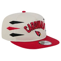 Men's New Era Stone/Cardinal Arizona Cardinals Athletic Golfer Snapback Hat