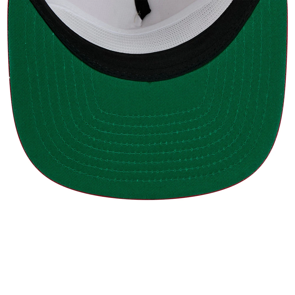 Men's New Era Stone/Cardinal Arizona Cardinals Athletic Golfer Snapback Hat
