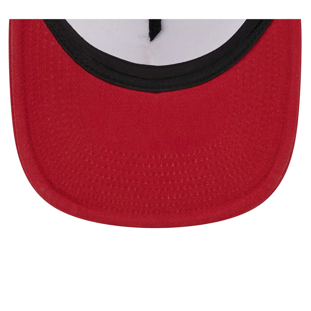 Men's New Era White/Cardinal Arizona Cardinals Banger 9FIFTY Trucker Snapback Hat