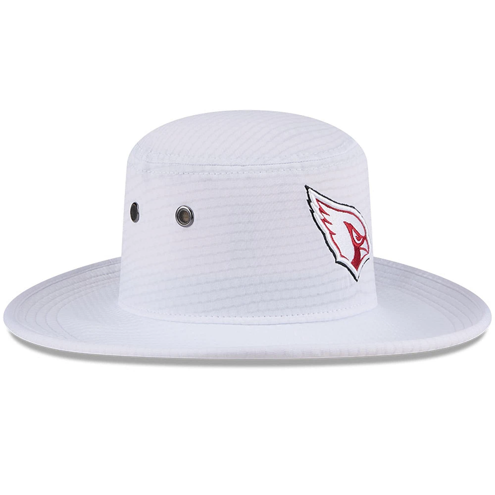 Men's New Era White Arizona Cardinals 2024 NFL Training Camp Panama Bucket Hat