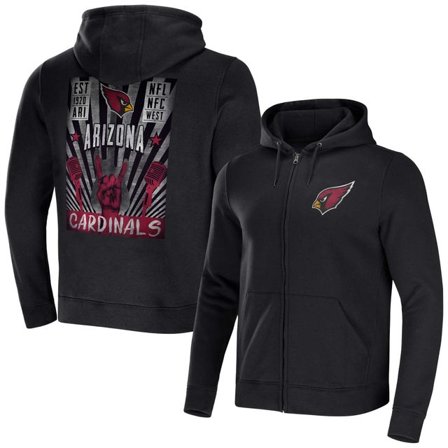 Collection NFL x Darius Rucker pour hommes par Fanatics Sweat à capuche entièrement zippé noir Arizona Cardinals Rocker