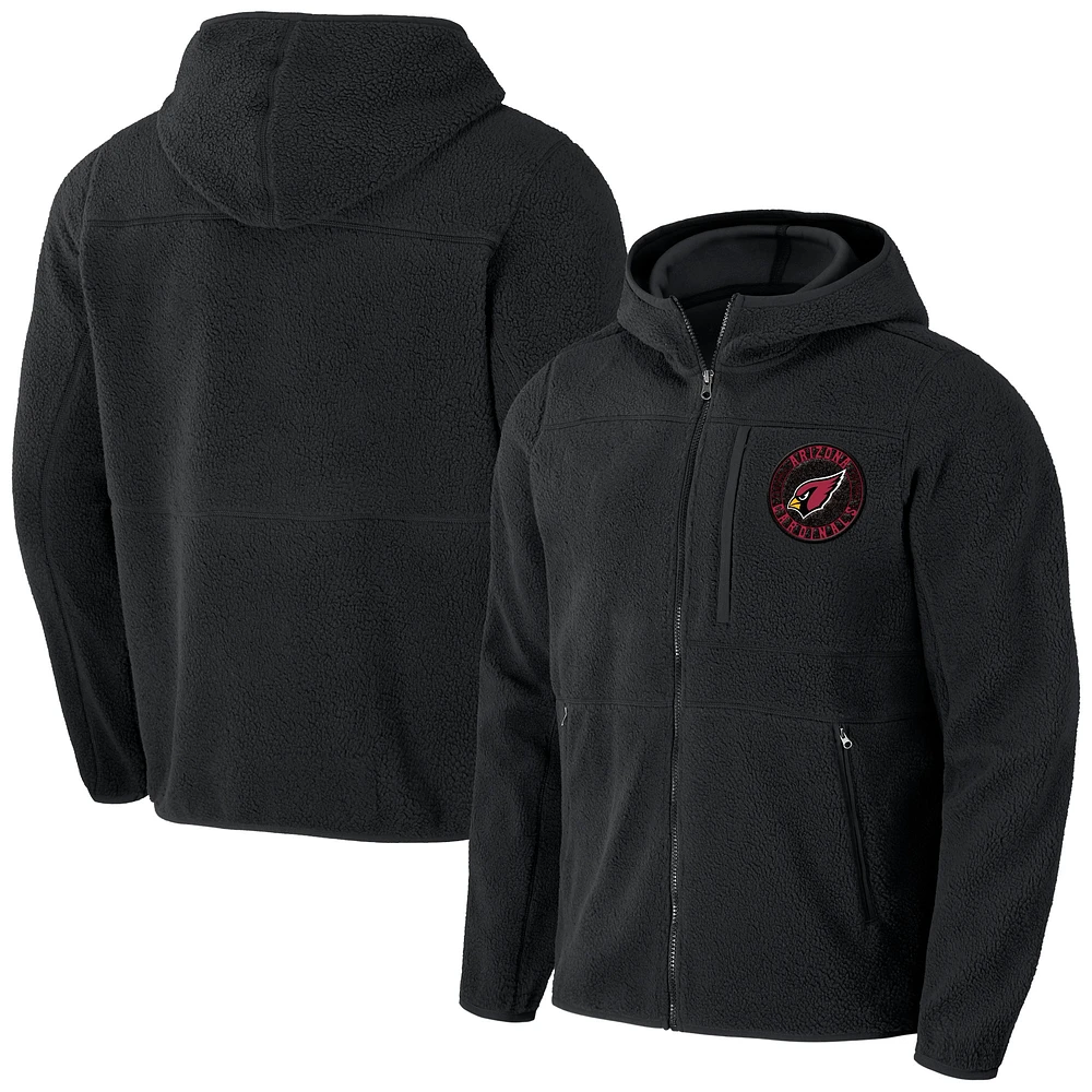 Men's NFL x Darius Rucker Collection by Fanatics Black Arizona Cardinals Sherpa Full-Zip Hoodie