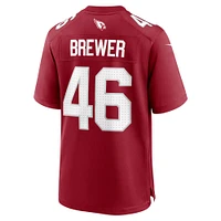 Maillot de match d'équipe Nike Aaron Brewer Cardinal Arizona Cardinals pour homme