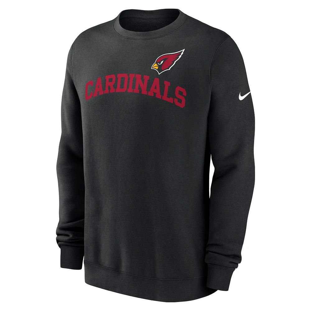 Men's Nike Black Arizona Cardinals Club Pullover Sweatshirt