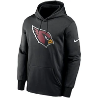 Men's Nike Black Arizona Cardinals Fan Gear Primary Logo Therma Performance Pullover Hoodie