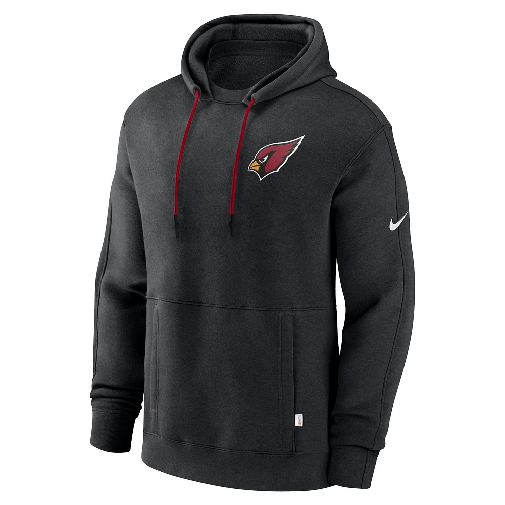 Sweat à capuche logo superposé Nike Arizona Cardinals noir pour homme