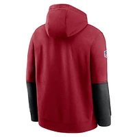Men's Nike Cardinal Arizona Cardinals 2024 Sideline Club Pullover Hoodie