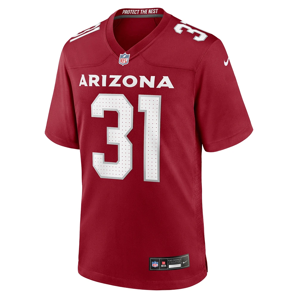 Men's Nike Emari Demercado  Cardinal Arizona Cardinals Team Game Jersey