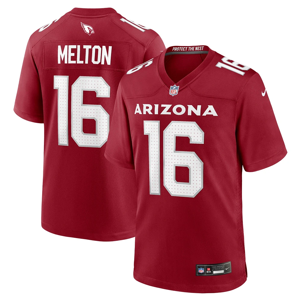 Maillot de match Nike Max Melton Cardinal Arizona Cardinals pour homme