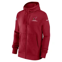 Men's Nike Red Arizona Cardinals 2023/24 Sideline Club Full-Zip Hoodie