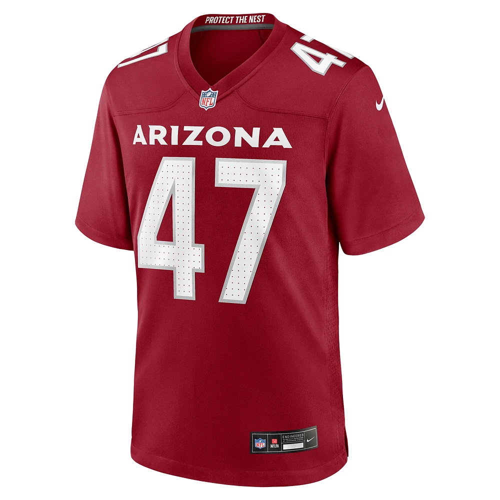 Men's Nike Sage Surratt  Cardinal Arizona Cardinals Team Game Jersey