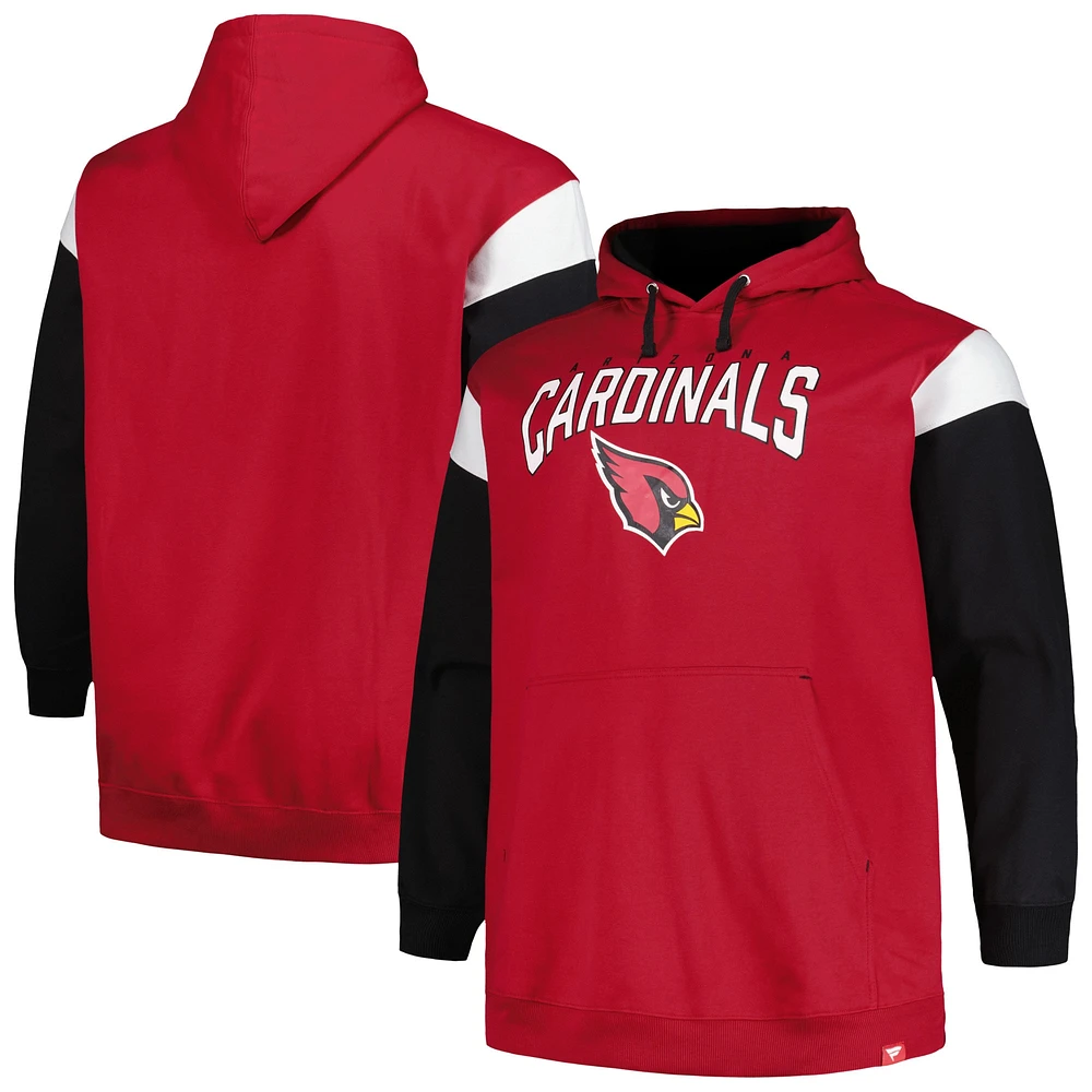 Profil pour hommes Cardinal Arizona Cardinals Big & Tall Trench Battle Pull à capuche
