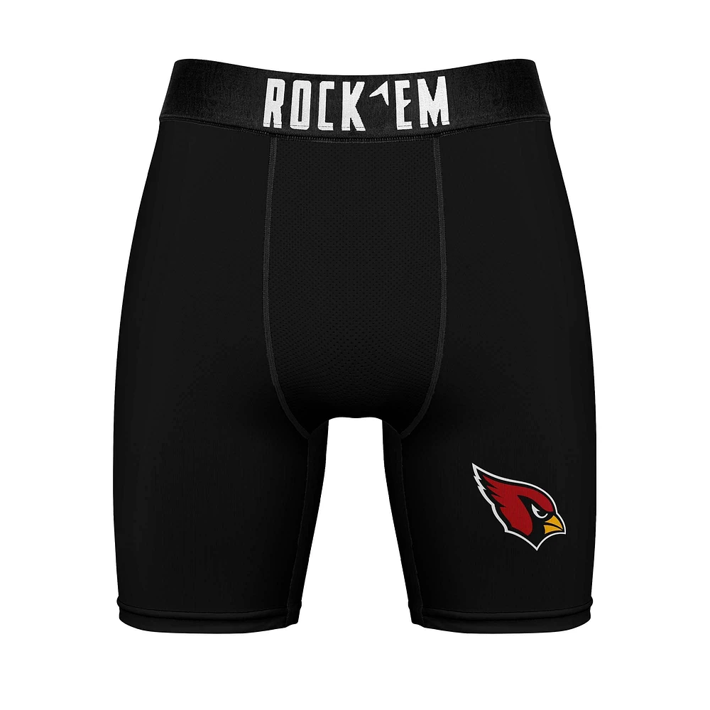 Men's Rock Em Socks Arizona Cardinals Primary Crew & Boxer Briefs Combo Pack