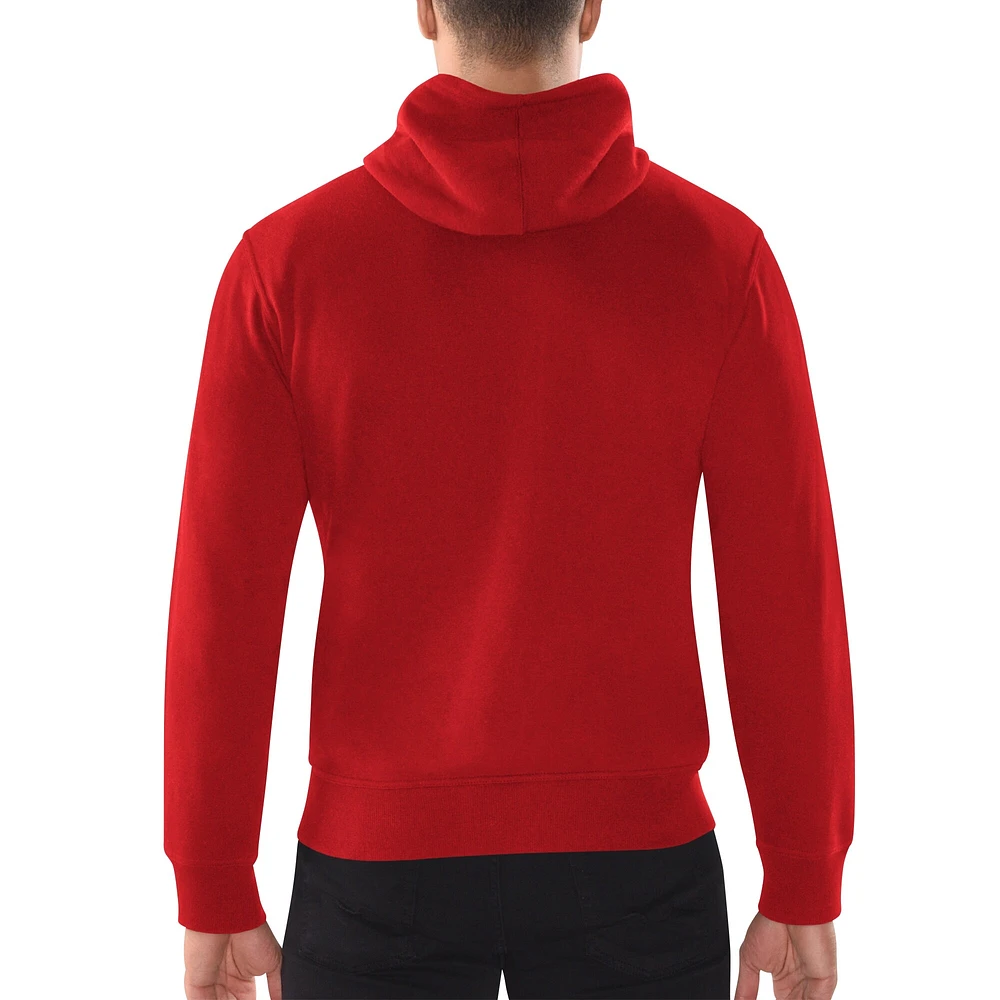 Men's Starter Cardinal Arizona Cardinals Domestic Post Season Full-Zip Hoodie