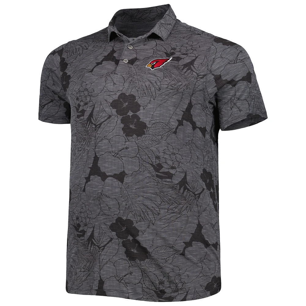 Men's Tommy Bahama Black Arizona Cardinals Big & Tall Miramar Blooms Polo