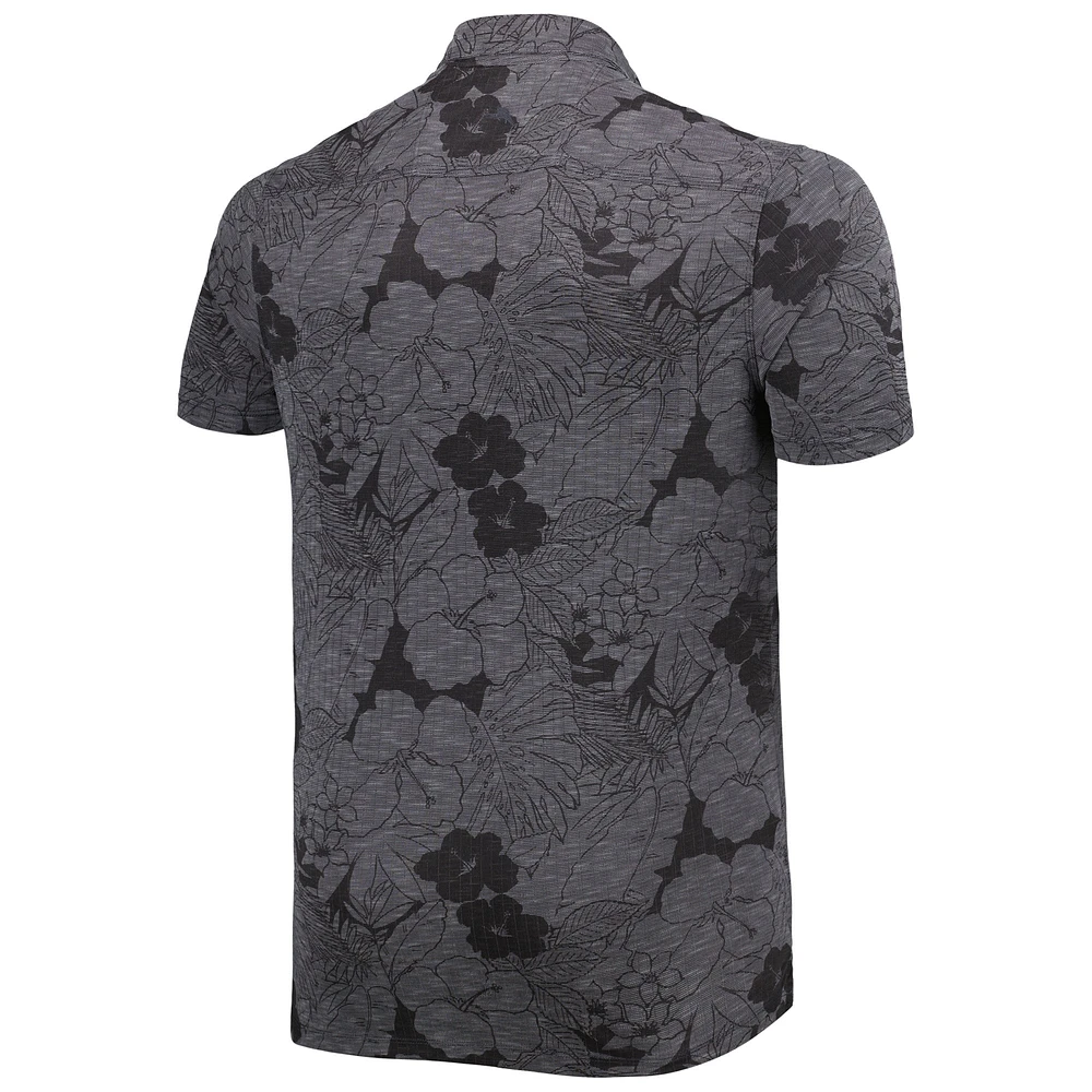 Men's Tommy Bahama Black Arizona Cardinals Big & Tall Miramar Blooms Polo