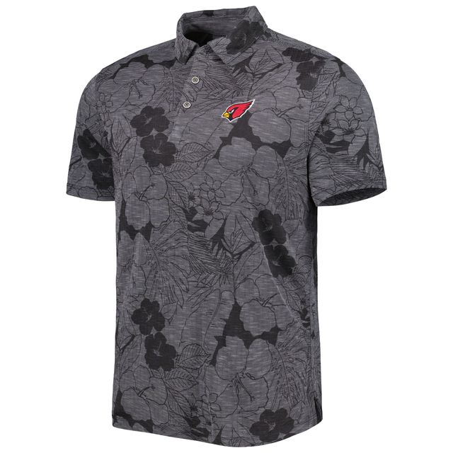 Polo Tommy Bahama noir pour homme Arizona Cardinals Miramar Blooms